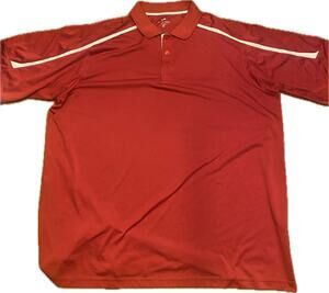 Tri-Mountain Polo Shirt Mens 2XL Red Short Sleeve Classic Golf Casual XXL